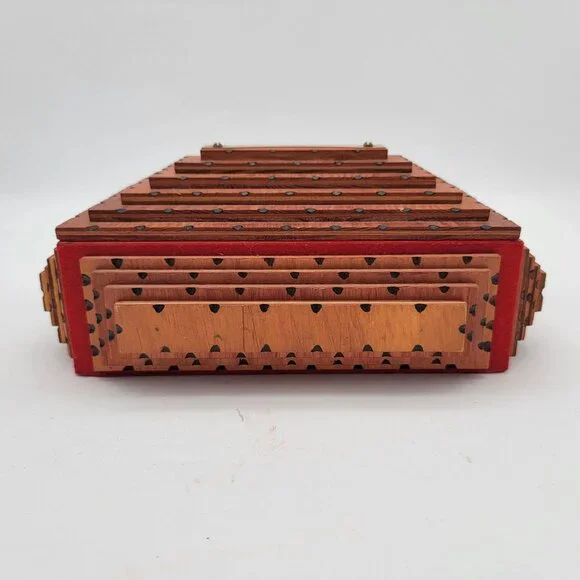 1930's Large Tramp Art Jewelry Box - Picture 2 of 7